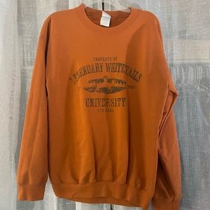Burnt orange deer sweater
